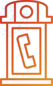 Phone Booth Icon Style vector