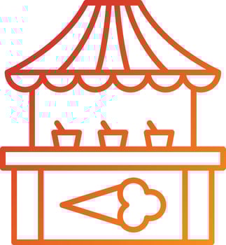 Ice Cream Stall Icon Style vector