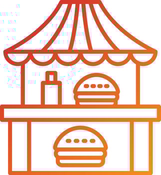 Burger Cart Icon Style vector