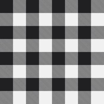 Black and white flannel seamless texture and pattern background vector