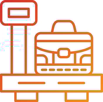 Luggage Scale Icon Style vector
