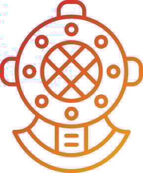 Diving Helmet Icon Style vector
