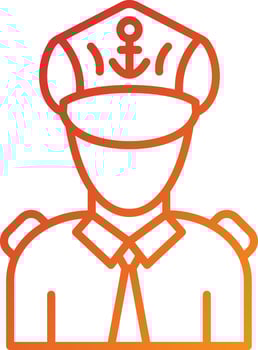 Captain Icon Style vector