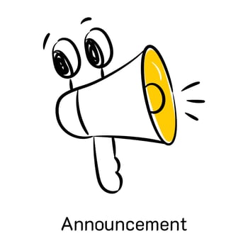 Check this hand drawn icon of announcement vector