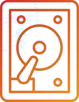 Hard Drive Icon Style vector
