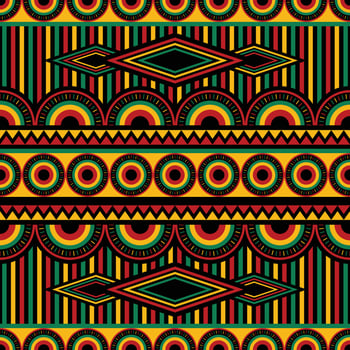 Seamless Pattern Pan African Color Background vector