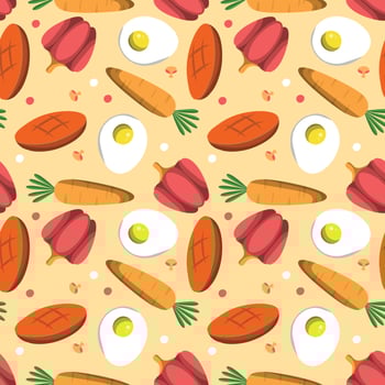 Hand drawn world food safety day seamless pattern. vector