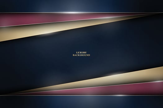 Elegant template blue and golden background. vector