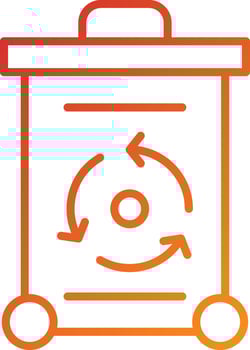 Trash Bin Icon Style vector