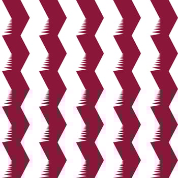 Qatar flag color identity seamless pattern. Zigzag line vector for background, print, book cover and etc