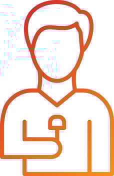 Male Journalist Icon Style vector
