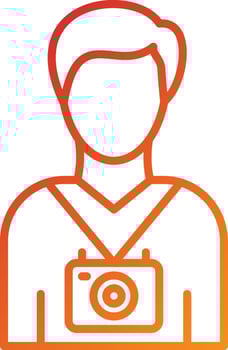 Cameraman Icon Style vector