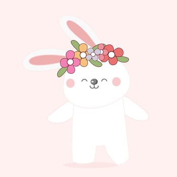 Easter Rabbit cartoon character. vector