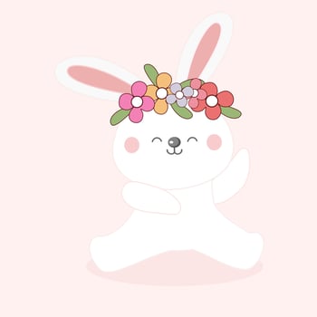 Easter Rabbit cartoon character. vector