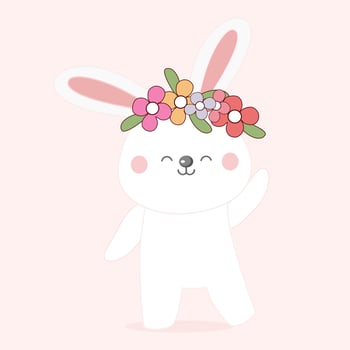 Easter Rabbit cartoon character. vector