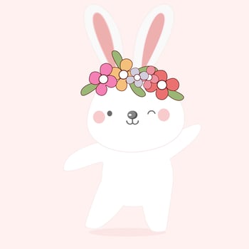 Easter Rabbit cartoon character. vector