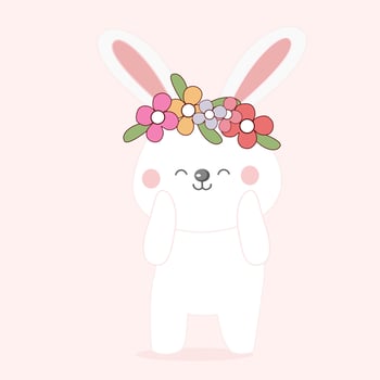 Easter Rabbit cartoon character. vector