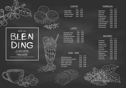 Coffee illustration for poster or menu template. vector