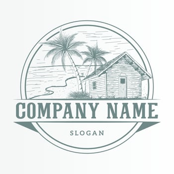COAST CABIN VINTAGE LOGO DESIGN vector
