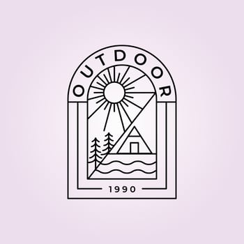 outdoor emblem logo vector illustration design