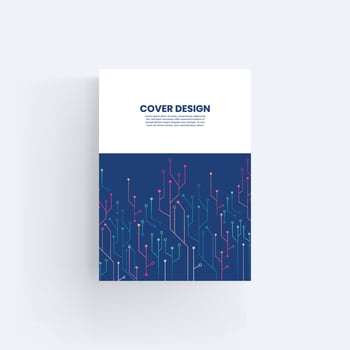 Brochure and book cover design template vector