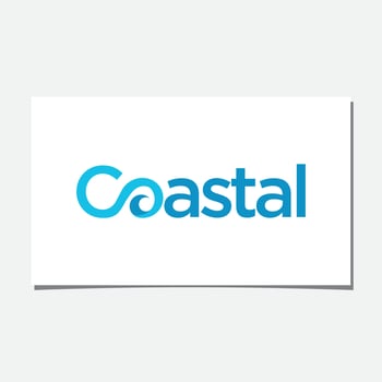 COASTAL AND SEA WAVE LOGO DESIGN vector
