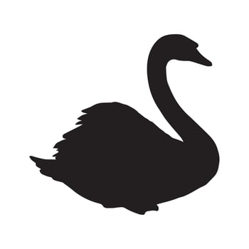 Swan Silhouette Art vector