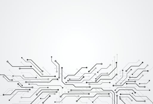 Abstract digital background with technology circuit board texture. Electronic motherboard illustration. Communication and engineering concept. Vector illustration