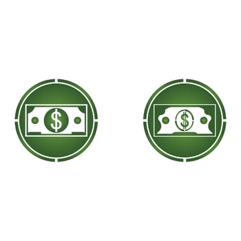 Dollar vector icon background template illustration
