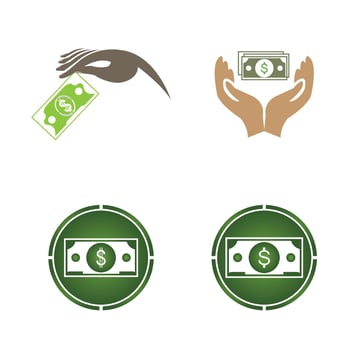 Dollar vector icon background template illustration