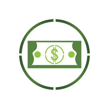 Dollar vector icon background template illustration
