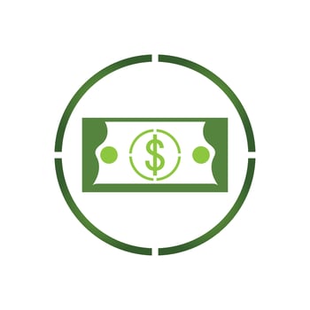 Dollar vector icon background template illustration