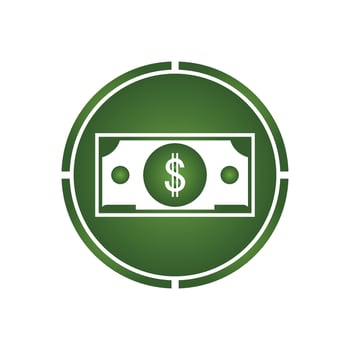 Dollar vector icon background template illustration
