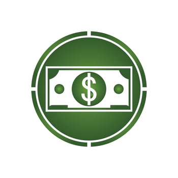 Dollar vector icon background template illustration