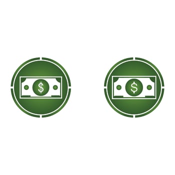 Dollar vector icon background template illustration