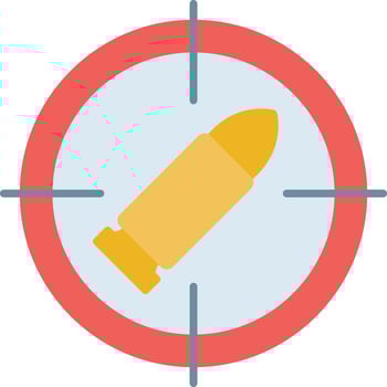 bullet target vector illustration on a background.Premium quality symbols.vector icons for concept and graphic design.