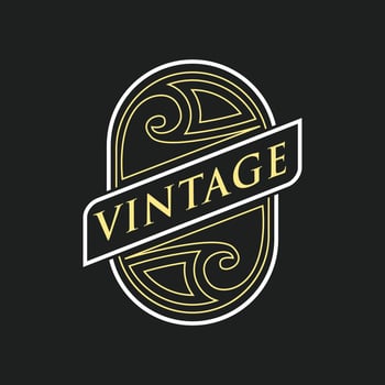 Vintage logo design vector