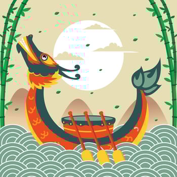 Dragon Boat Festival Background vector