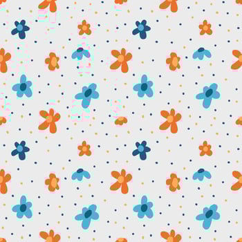 Seamless with floral patterns. Fabric pattern, wrapping paper. Decorative pattern. Hand drawn. vector
