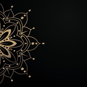 elegant background with half mandala vector