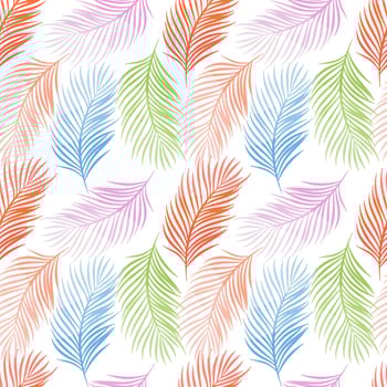 seamless background with leaf pattern vector