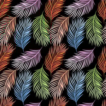 seamless background with leaf pattern vector
