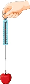 A newton meter on white background vector