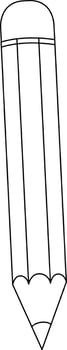 Pencil black and white doodle character vector