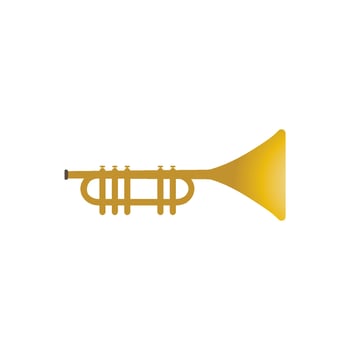 Trumpet music instrument vector icon
