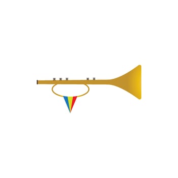 Trumpet music instrument vector icon