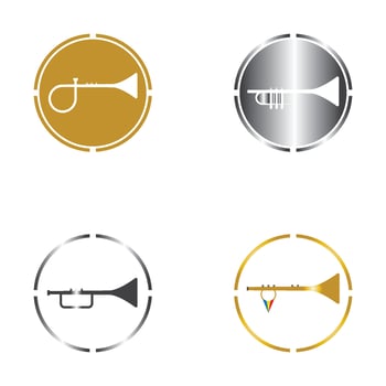 Trumpet music instrument vector icon