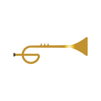 Trumpet music instrument vector icon