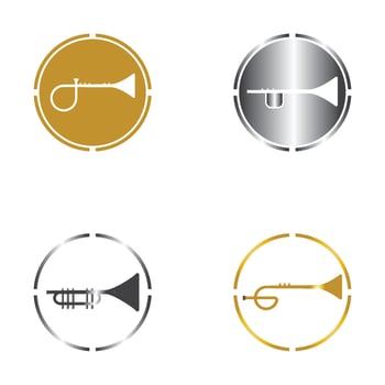 Trumpet music instrument vector icon