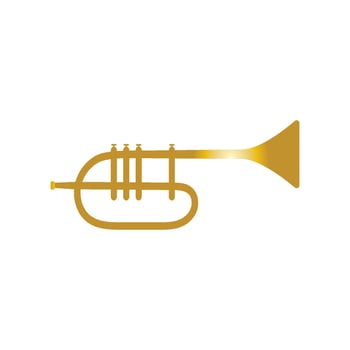Trumpet music instrument vector icon